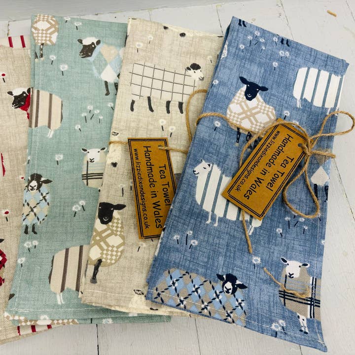 Sheep Tea Towel for wholesale by Lizzie Dixon Designs