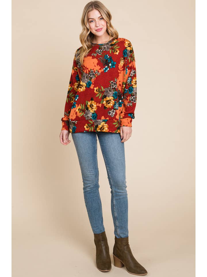 BOMBOM - Wholesale Knit Top - Women's - TL1941 FLORAL KNIT TOP9