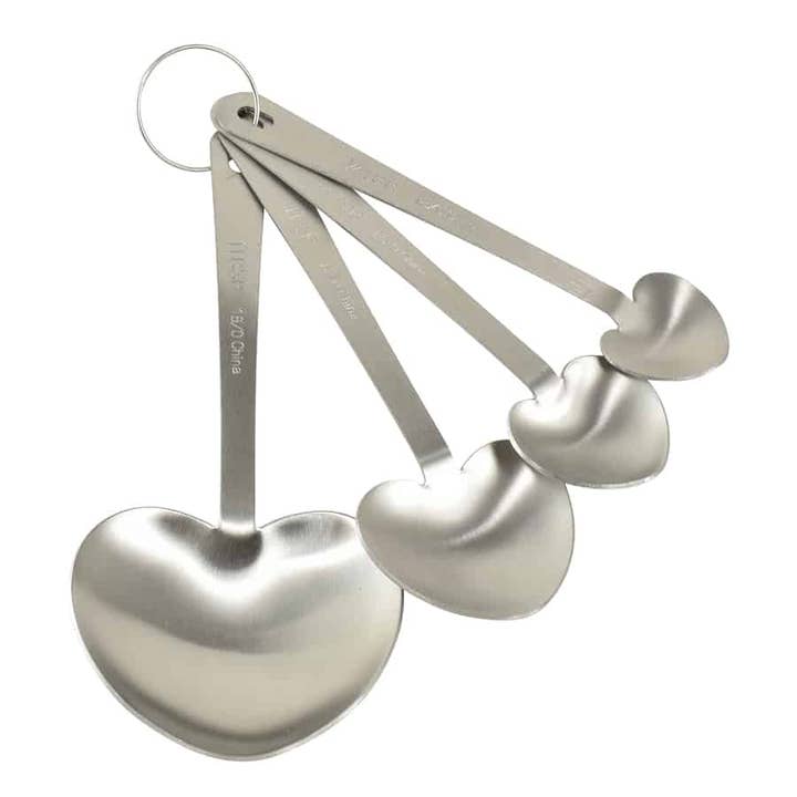 R&M International - Wholesale Measuring spoon - Measuring Spoon Set Hearts Bucket /302