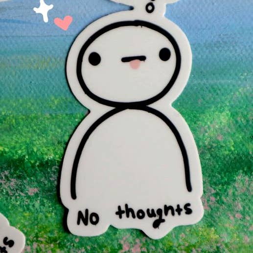 No thoughts sticker (Shnurb) for wholesale by katiescutsies