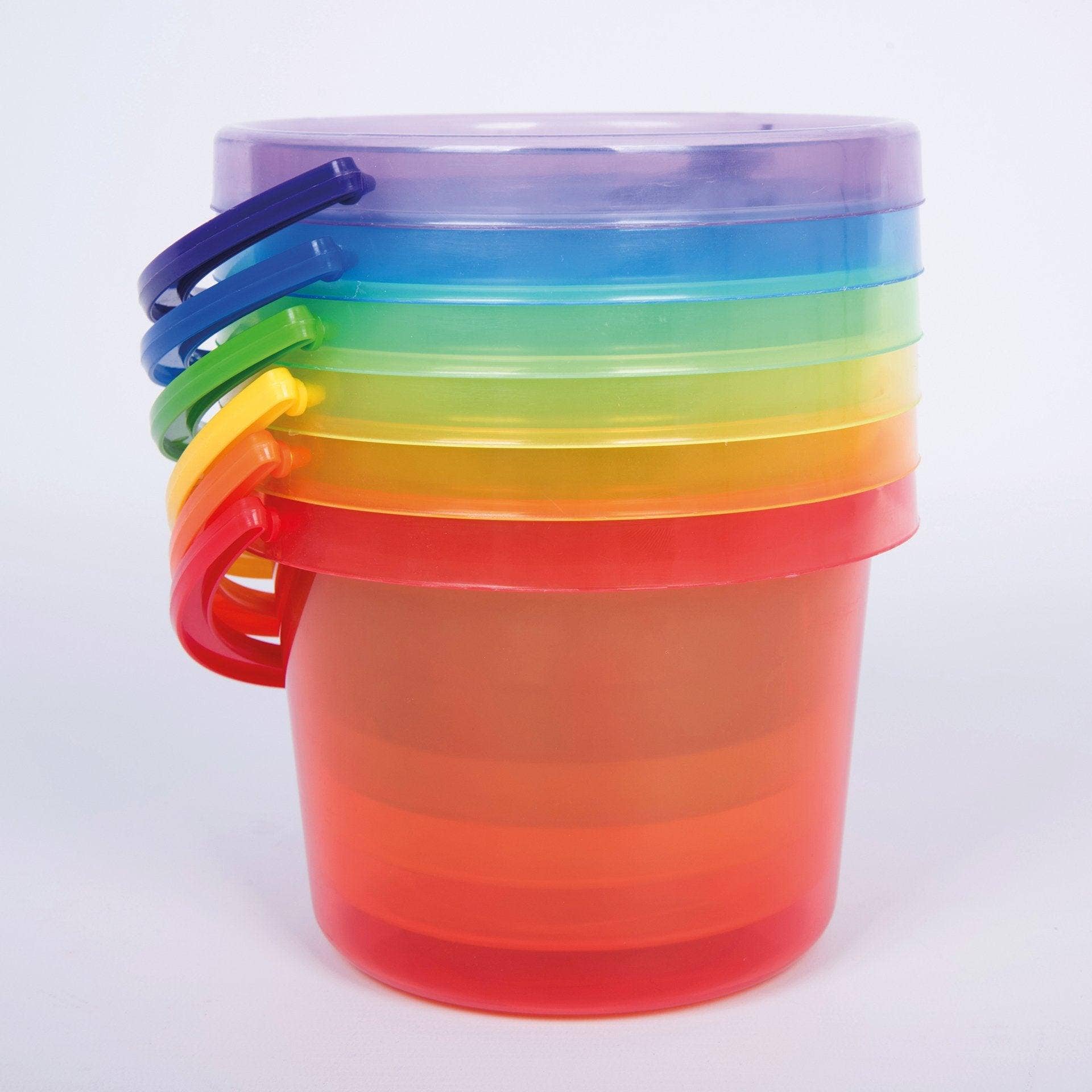 Commotion – wholesale Bucket/pail – Kids – Translucent Colour Bucket Set - Pk63