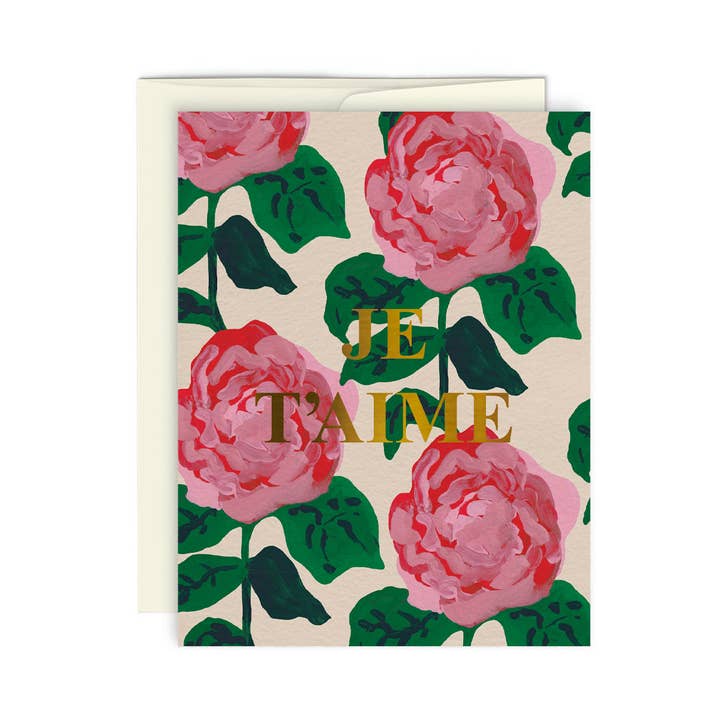 Paperole - Venta al por mayor Tarjetas de amor - ROSES MON AMOUR — Tarjeta de Felicitación1
