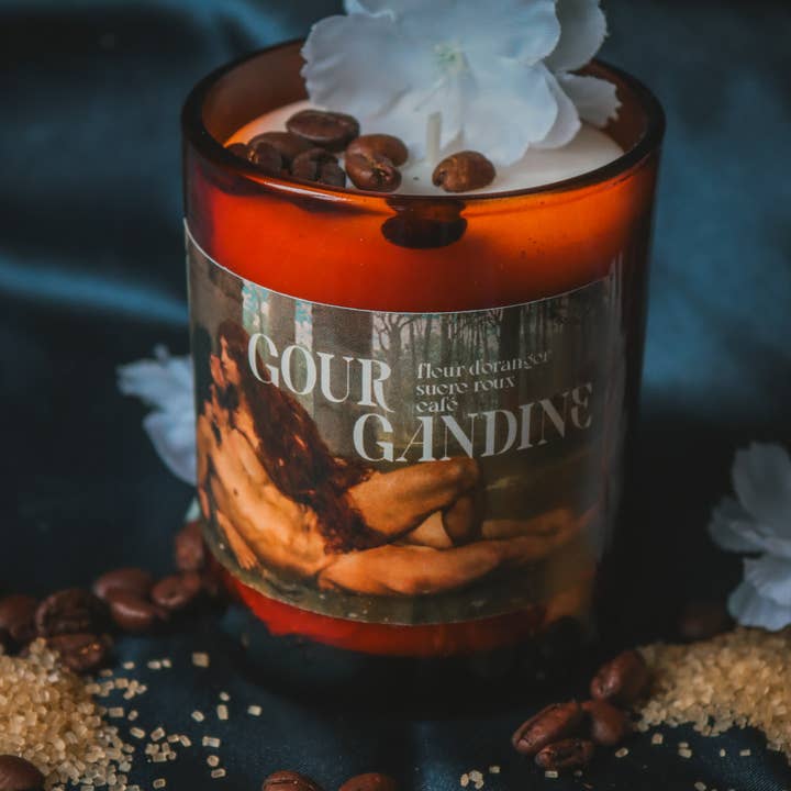 Gourgandine bougies – Großhandel Kerze im Glas / gefüllte Kerze – Nachrichtkerze Kaffee Orangenblüte Zucker, Rapswachs8