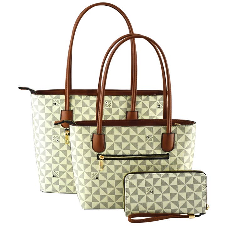 M&M HANDBAGS, LLC. - Wholesale Tote Bag - Women's - PM2669 Monogrammed 3-in-1 Tote8