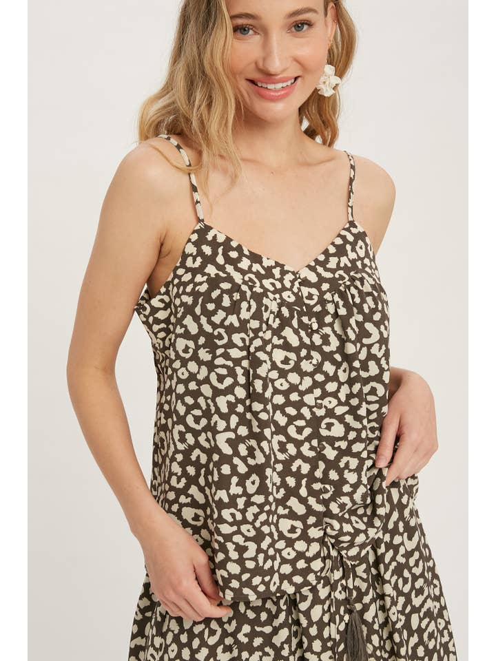 Bluivy - Venta al por mayor Camisola - Mujer - BOTÓN ARRIBA LEOPARDO CAMI1