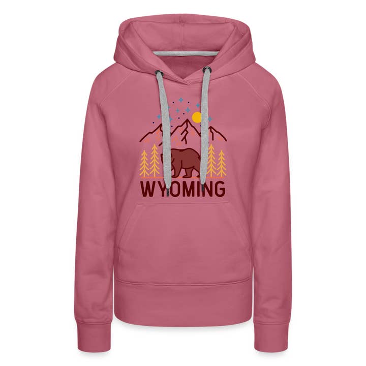 Hey Mountains - Wholesale Hoodie - Women's - Premium Women's Wyoming Hoodie