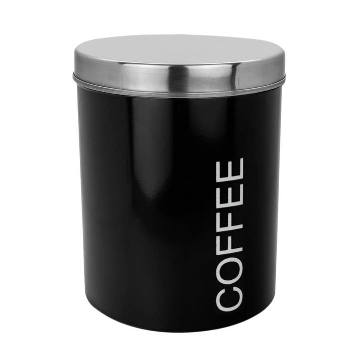 Boîte à café en métal Harbour Housewares - Noir pour la vente par Rinkit Ltd