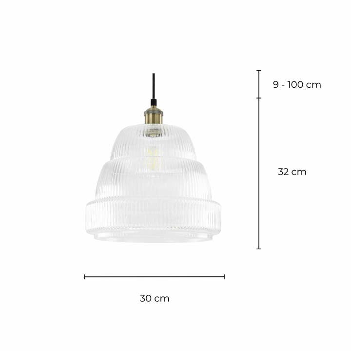 C-Création - Wholesale Kroonluchter/hangend licht - Gekleurd geribbeld glazen hanglamp Chani9