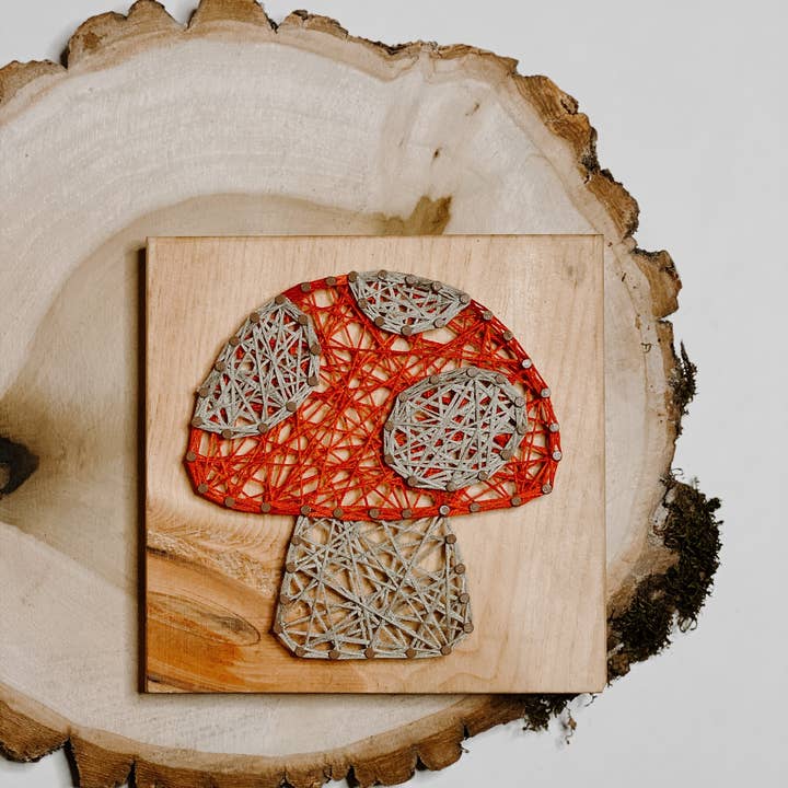 Knot Really Art - Wholesale DIY Craft Kit - Mushroom DIY String Art Kit