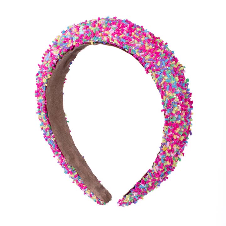 Selini New York - Wholesale Fashion Headband - Women's - Multi-Color Sprinkle Padded Headband-PHB1053