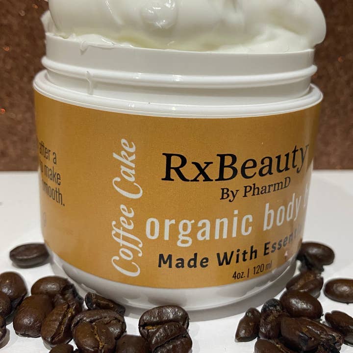 Koffiecake Biologische Body Butter voor wholesale door Beauty By PharmD