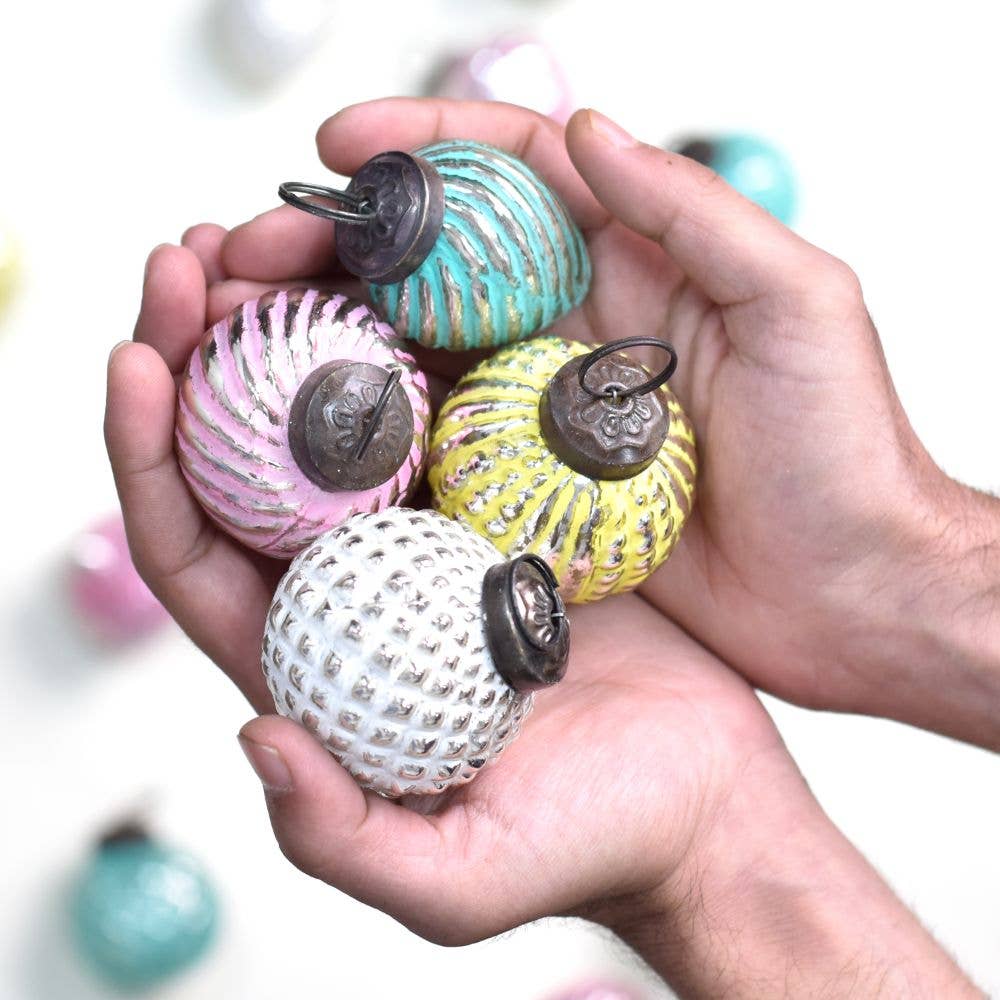 12 Piece Multicolor Glass Christmas Ornaments for wholesale on Faire1