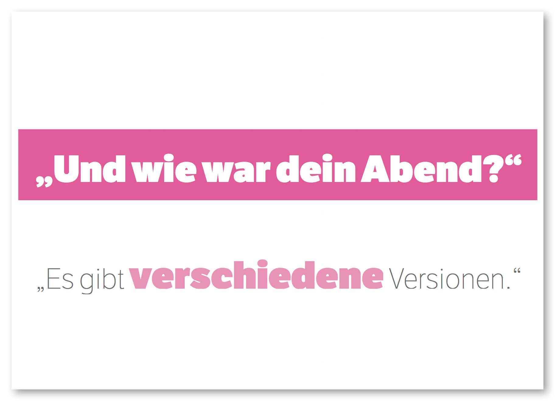 Rabenmütter Verlag UG – wholesale Vykort – Vykort ”Hur var din kväll”1