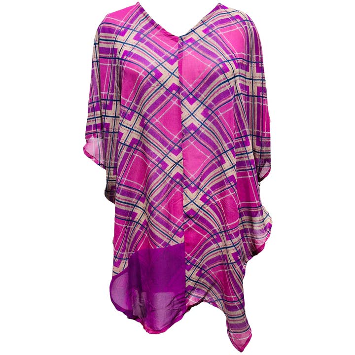 PRG3419 Ginny Arnell Sheer Avatar Pure Silk Waterfall Top for wholesale by sariKNOTsari