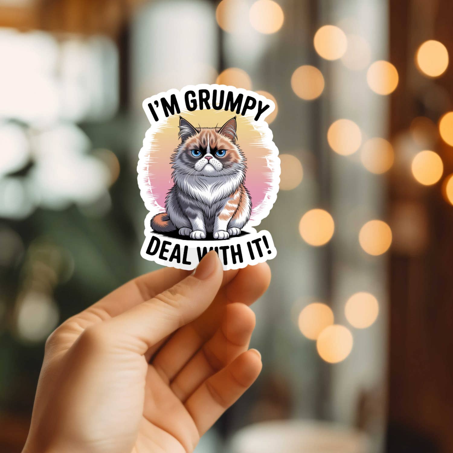Mystical Monkey Toes - Wholesale Sticker - Funny I'm Grumpy Vinyl Sticker