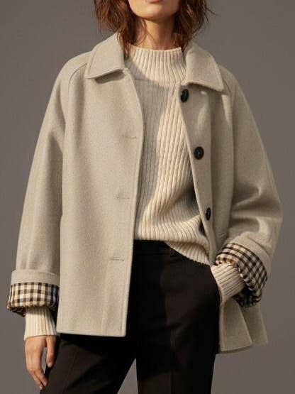 Mid-length coat in a wool blend for wholesale by ESTHER.H PARIS