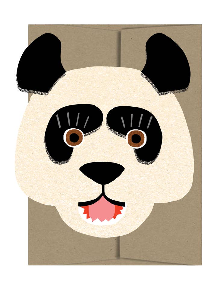 Panda Die Cut Card - Wild Bunch Collection for wholesale by Isatopia