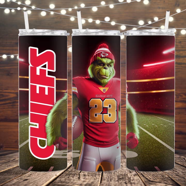 Football Green Face Tumbler for wholesale by K. I. Designs