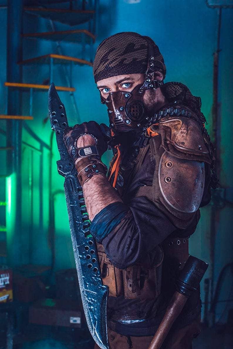 Outcast Props - Wholesale Costume - Unisex - Post Apocalyptic Leather Mask9