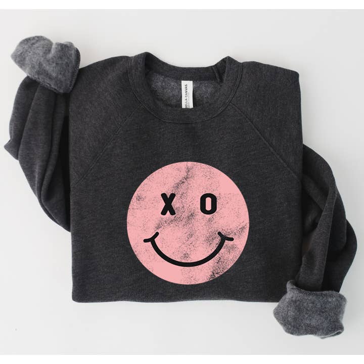 Emmaus, Inc. - Wholesale Sweatshirt - Unisex - XO SMILEY FACE