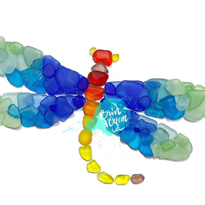 Carte de voeux Dragonfly Sea Glass, plage, toutes occasions pour la vente par Brin d’Ocean