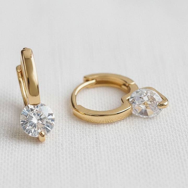 Pendientes colgantes modernos de circonita geométrica para venta al por mayor de Ellemadera