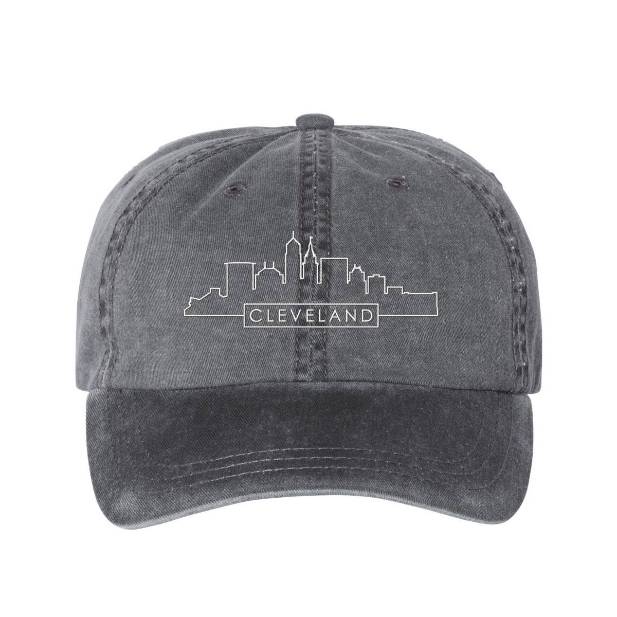 Lucky Luna Apparel - Vendita all'ingrosso Cappellino da baseball - Unisex - Cappello da papà Skyline Cleveland ricamato a pigmenti15