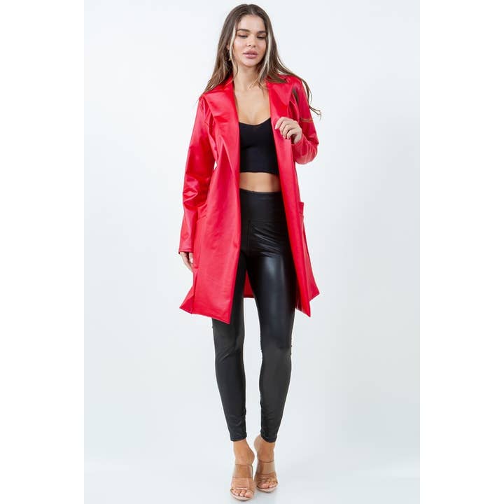 Blazer Giacca in Pelle Taglia Forte Due Tasche per la vendita all'ingrosso da parte di SEXY STAR DESIGN INC