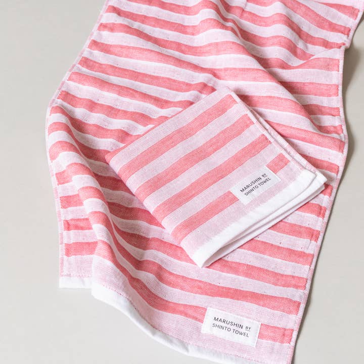 Morihata International Ltd. Co. - Wholesale Tea towel - Shima Stripe Towel - C, Red2
