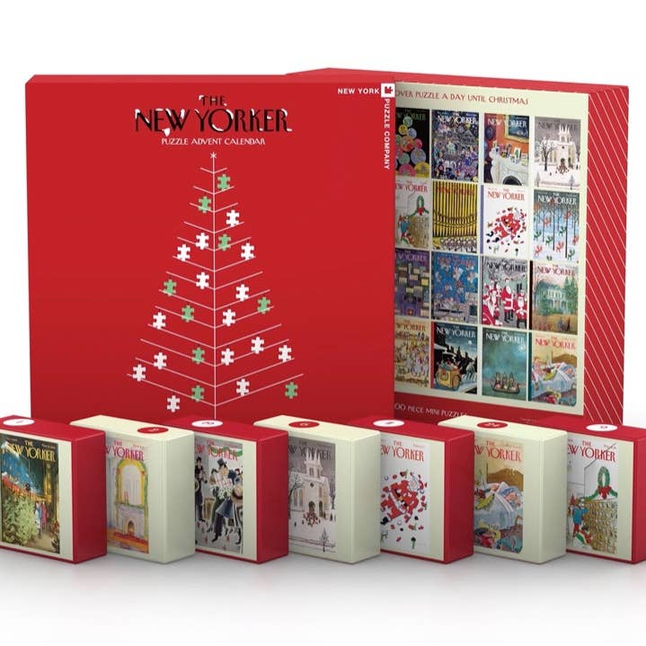 New York Puzzle Company - Wholesale Puzzle - Adult - New Yorker Advent Calendar - Set of 24 Mini Puzzle