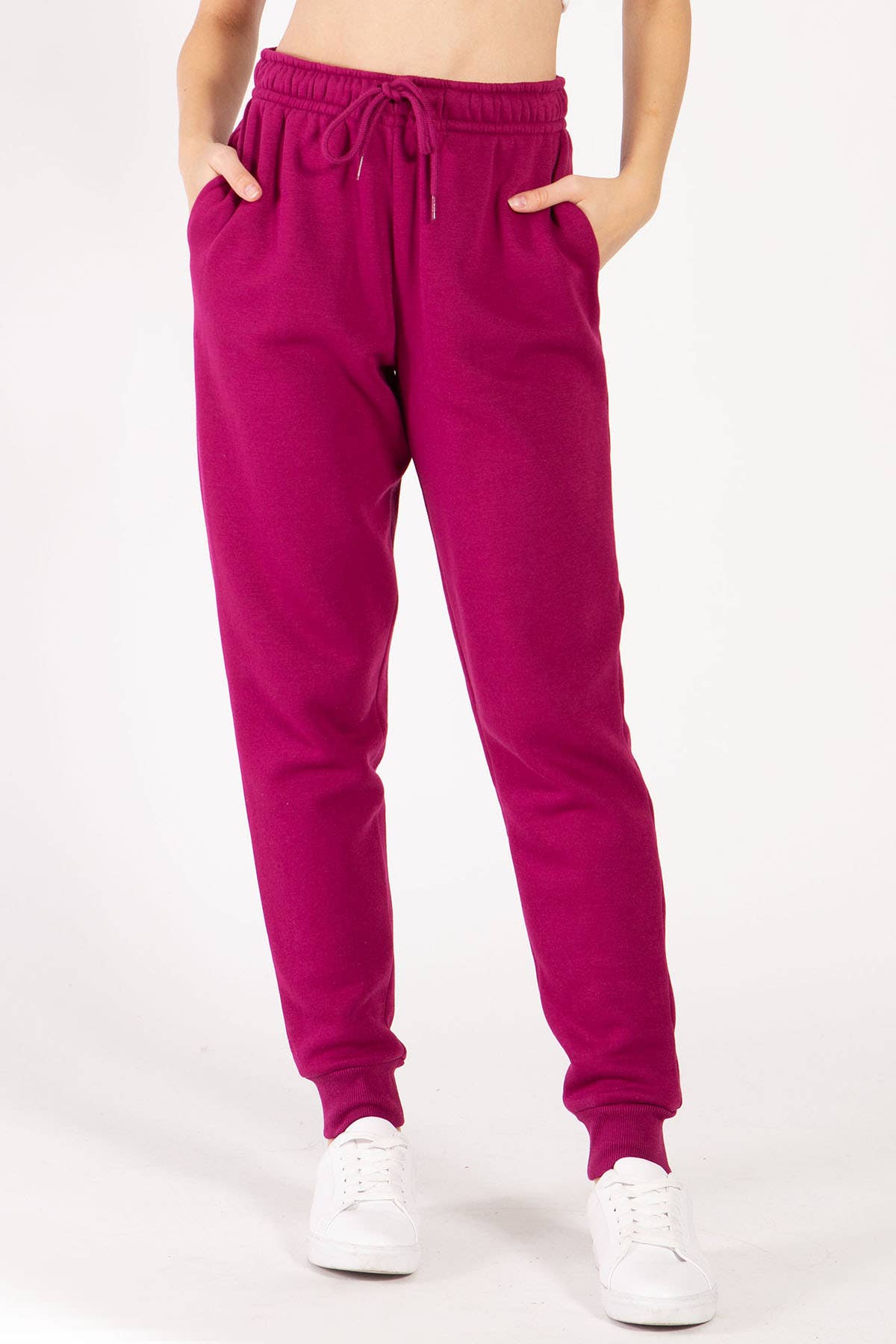 Color 5 - Wholesale Athletic Sweatpants/Joggers - Women's - Solid color fleece jogger pants with elastic waist band6