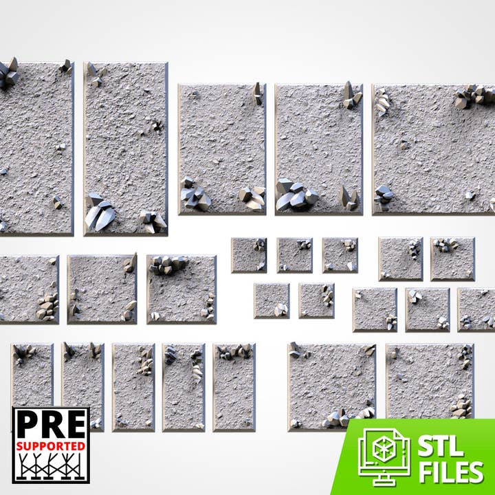 Socles texturés Crystal pour la vente par Forg3d