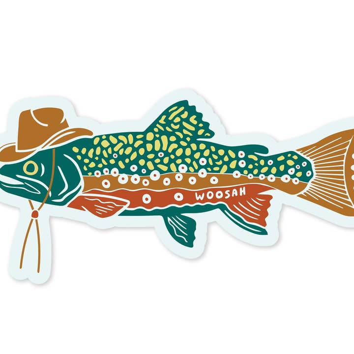 CowTrout Sticker for wholesale by Woosah Outfitters