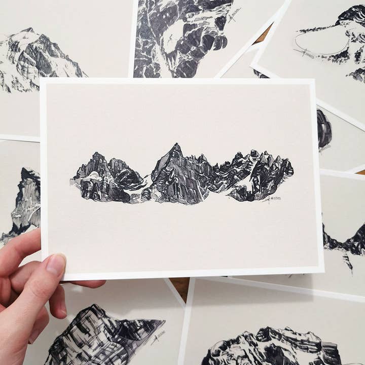 Cartaz Chamonix 15 x 21 cm por atacado de Ma Patte Laisse Des Traces