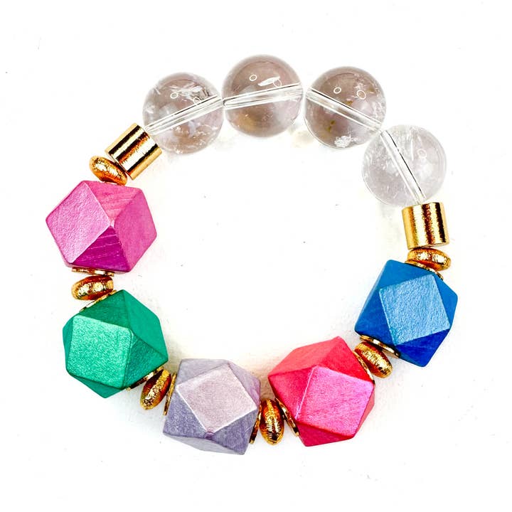Rainbow Bead Bracelet for wholesale by rosie + belle