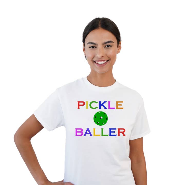 T-shirt - Pickleballer Rainbow for wholesale by Toss Designs