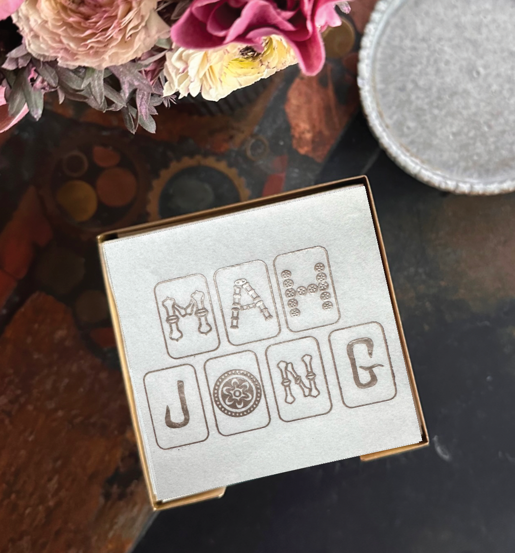 Lined Design – wholesale Engångsservett – Mässingspläterad cocktailservettvärdinnesats16