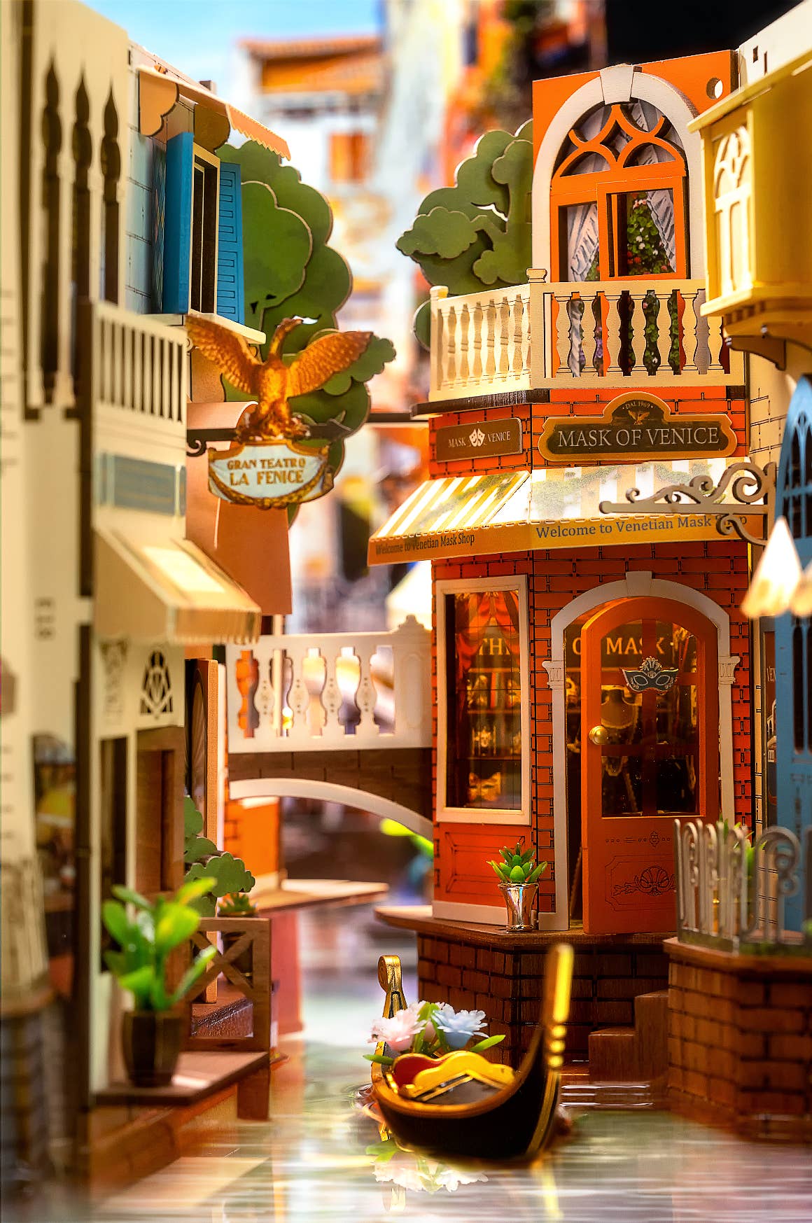 Hands Craft - Wholesale Puzzle - Kids - DIY Book Nook Kit: Romantic Venice with Dust Cover10