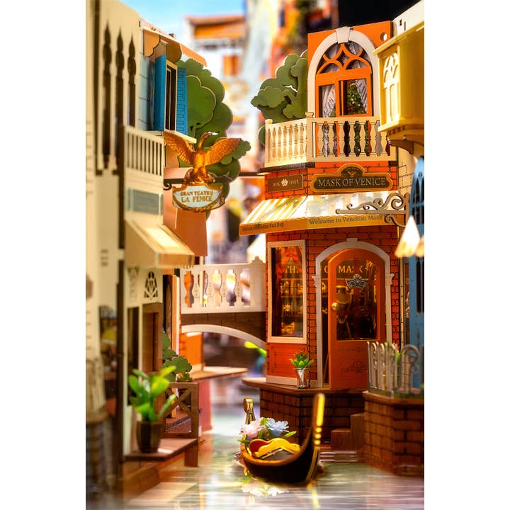 Hands Craft - Wholesale Puzzle - Kids - DIY Book Nook Kit: Romantic Venice with Dust Cover10