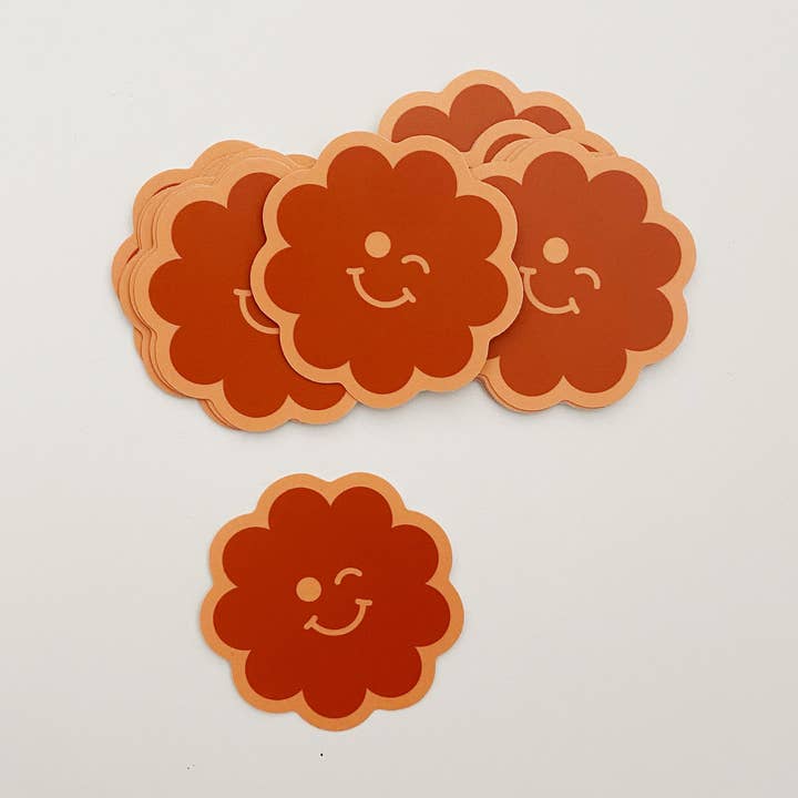 Pegatina flor sonriente para venta al por mayor de Handpicked Goods