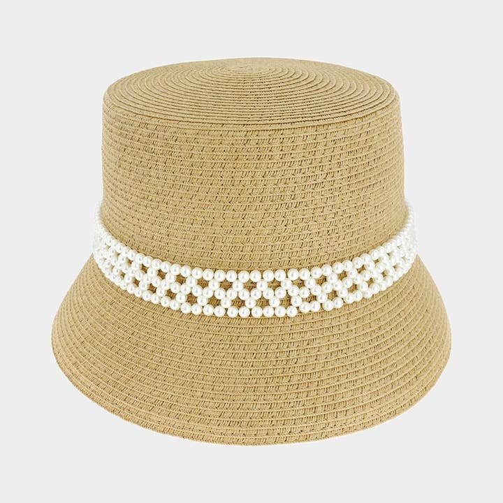 Sensibling Corp. - Wholesale Straw Hat - Women's - Pearl Pointed Straw Bucket Sun Hat1