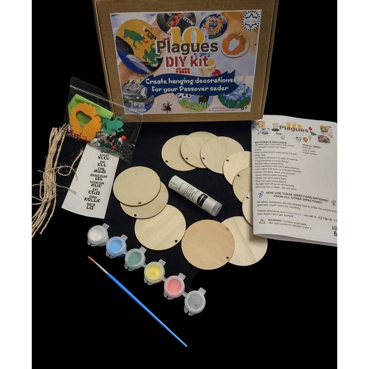 Eclectic Judaica – Kit de artesanato DIY - Criança por atacado – Kit Artesanal Passover 10 Pragas5