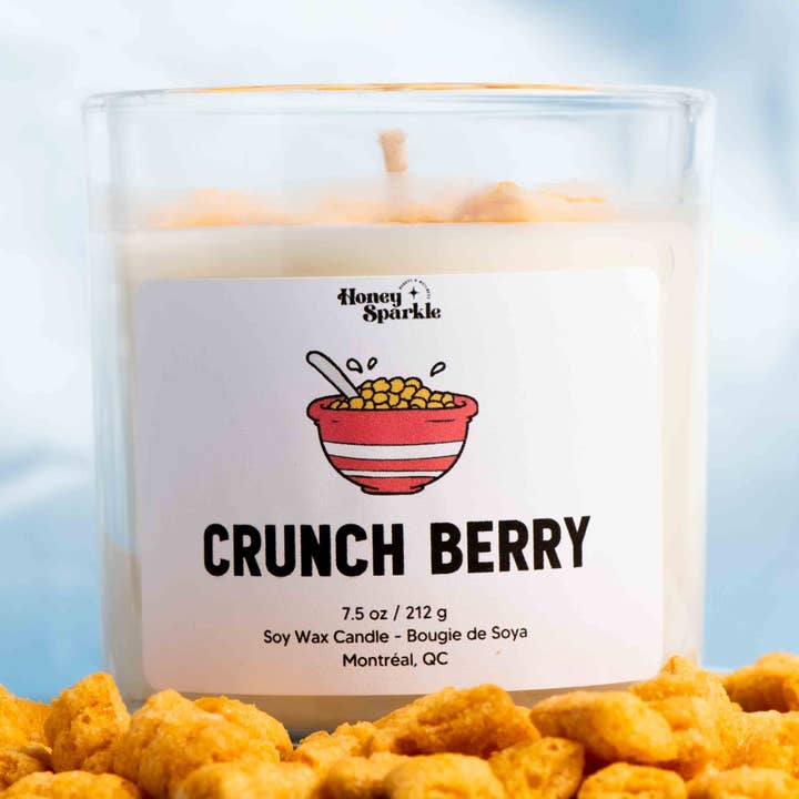 Crunch Berry (Cap'n Crunch inspired soy candle) for wholesale by Honey Sparkle