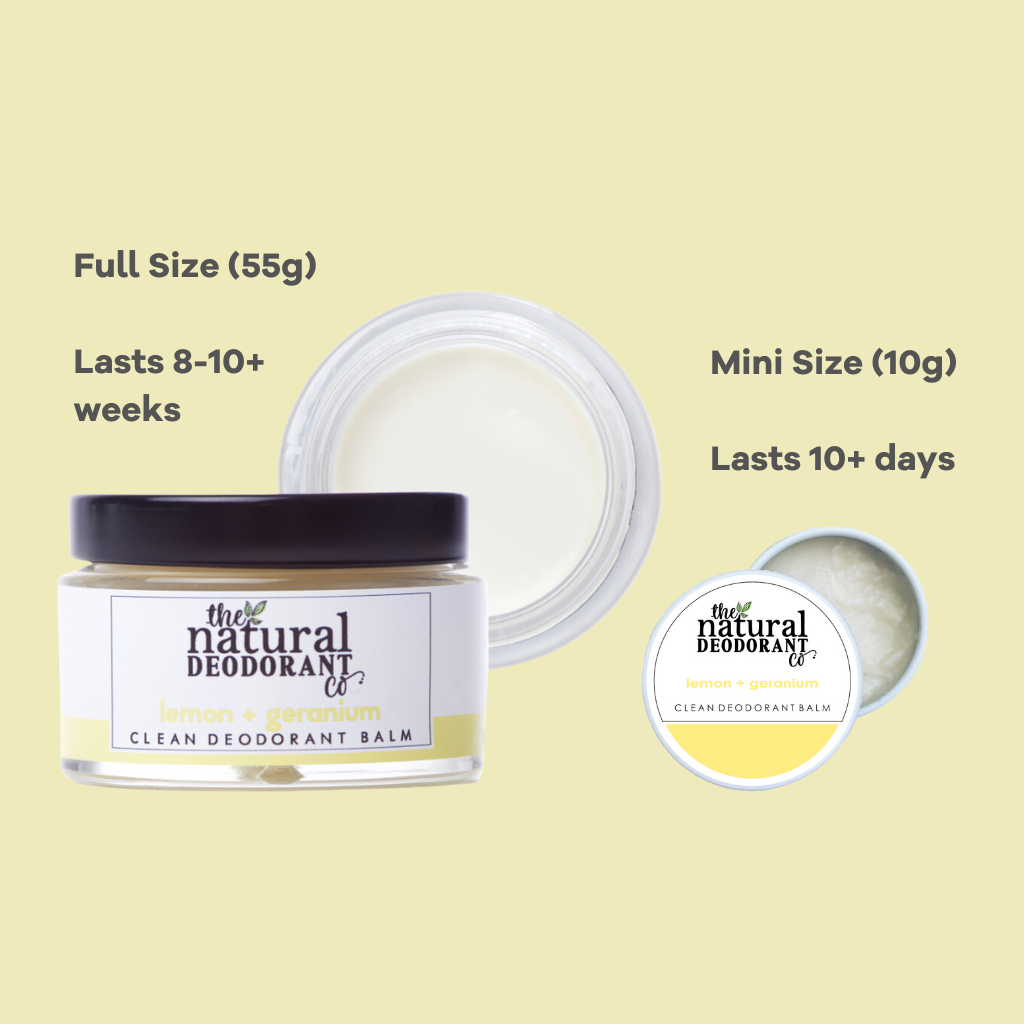 The Natural Deodorant Co. - Wholesale Deodorant - Unisex - Clean Deodorant Balm Lemon + Geranium 10g Mini3