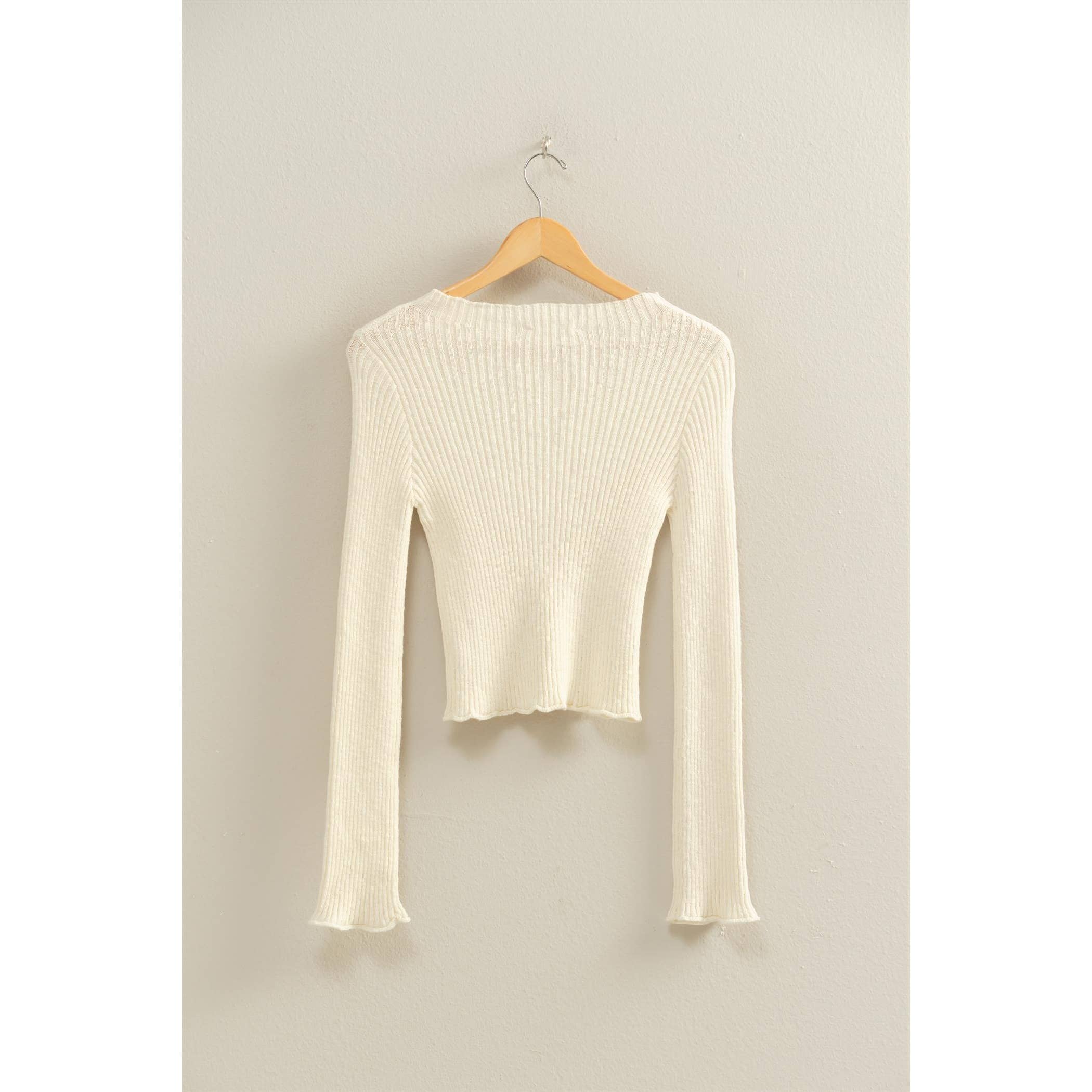 Double Zero - Wholesale Knit Top - Women's - Sleek Mock Neck Ribbed Knit Top11