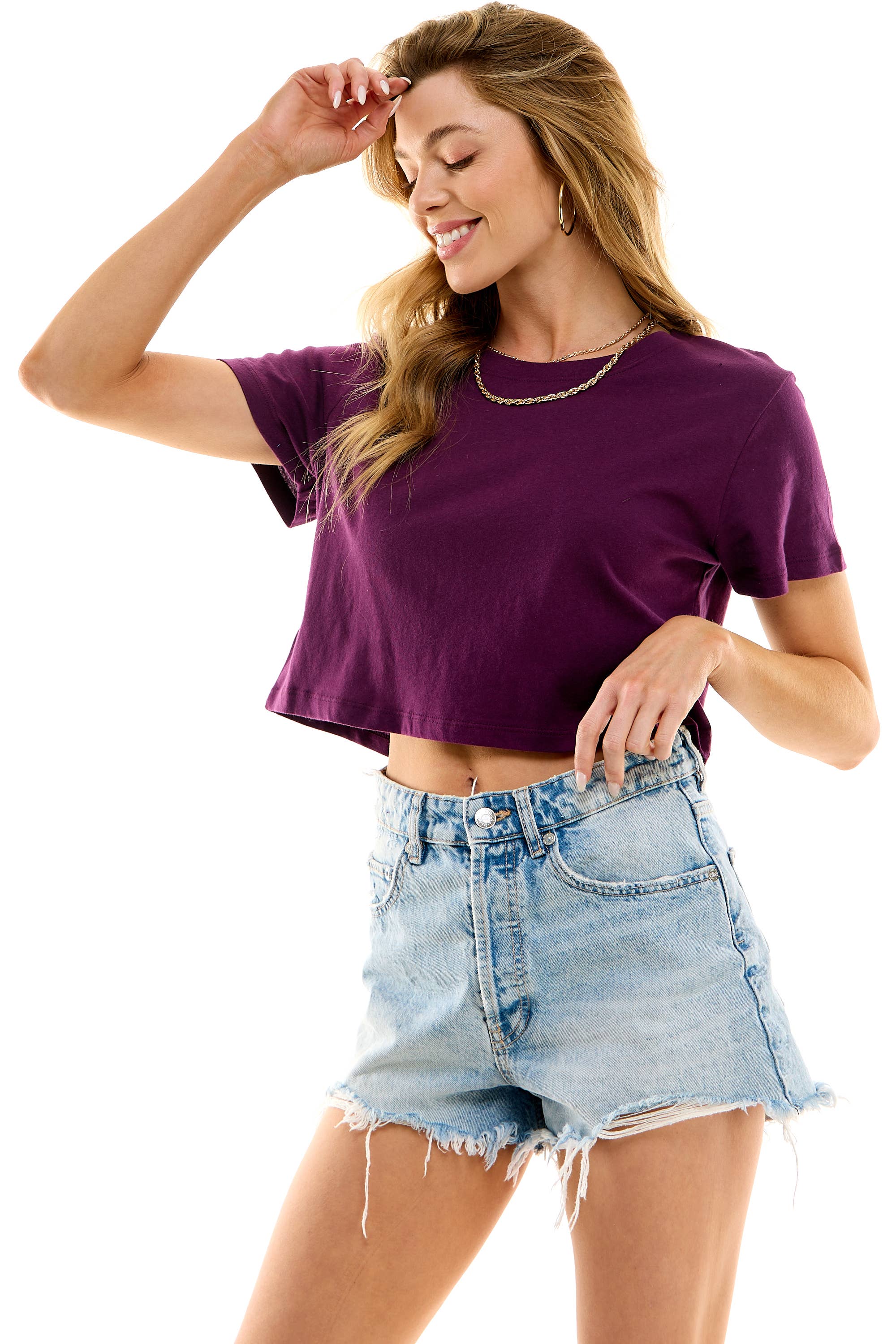 LOVING PEOPLE - Wholesale T-Shirt - Women's - Premium cotton boxy crop tops154