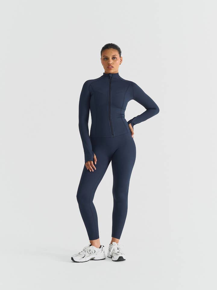 Sisterly Tribe - Wholesale Athletic Jacket - Women's - Softsculpt Zip Jacket - Navy4