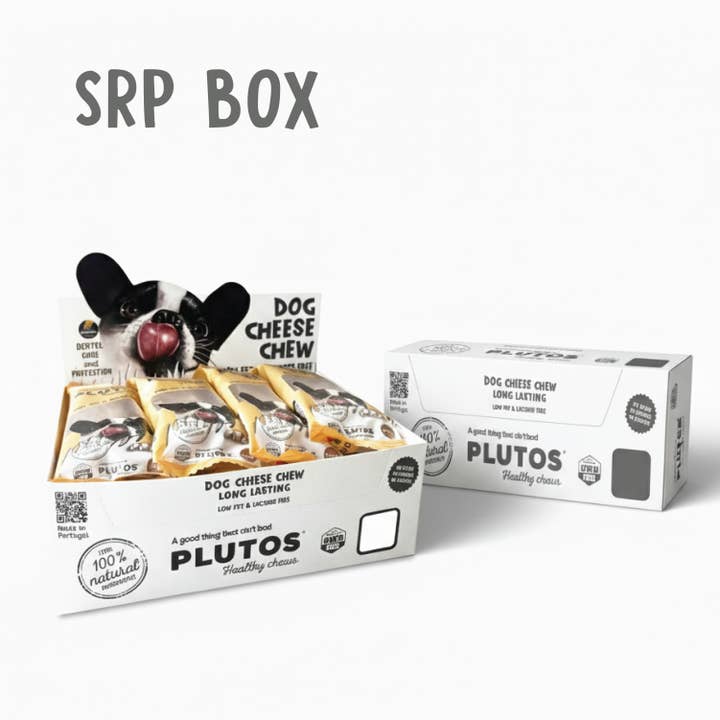 PLUTOS CHEWS - Wholesale Pet Treats - Dog - Dog Dental Chew Cheese & Beef L (6)6