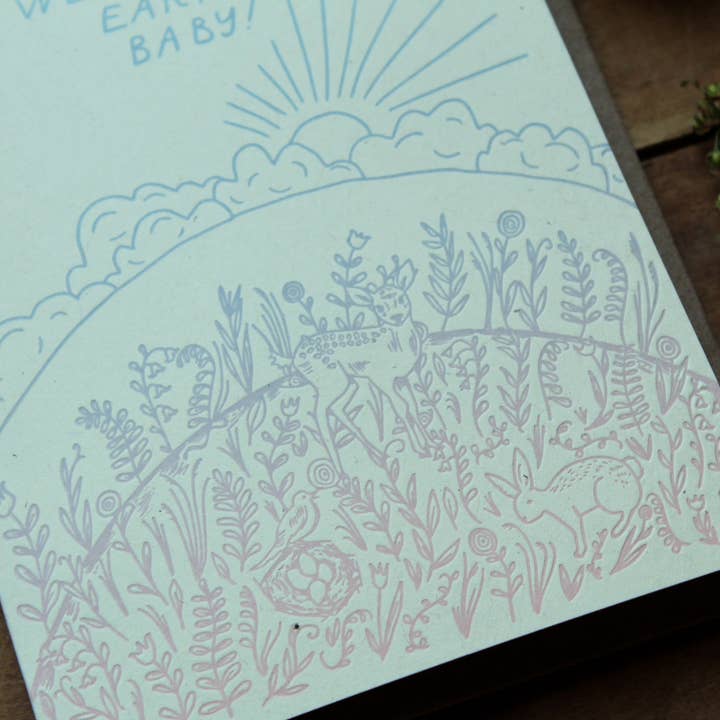 Ratbee Press - Wholesale Baby Card - Earth Baby Card2