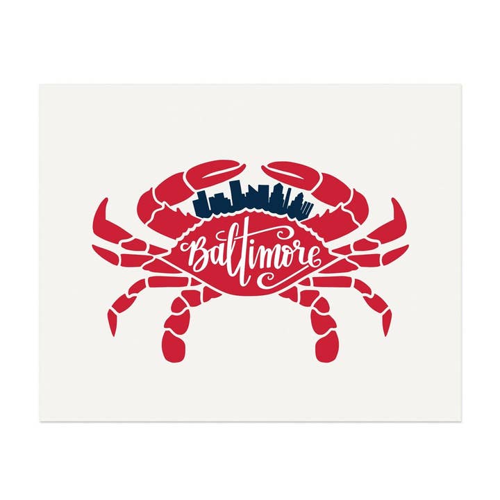 Balt Crab - 8"x10" for wholesale by Maryland Mercantile